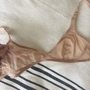 Epure Nude Mesh Bra - Size 34A.